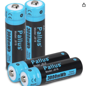 Model 3049E-BSET, 4 pack of spare stationseeker batteries, Lithium AA 3000mWh, rechargeable