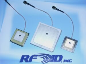 images Model UHF-A80C 915 MHz UHF Antenna, 80x80x6mm Ceramic mounted on 120mm backplane, 5.5dBi, SMA male connector