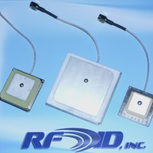 Model UHF-A80C8 915 MHz UHF Antenna, 80x80x6mm Ceramic mounted on 120mm backplane, 8dBi, SMA male connector