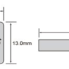 Model F3613 FR4 Tag, Mount on Metal High Temperature 200C, 36x13mm with Peel & Stick Backing, UHF 902-928 MHz passive RFID