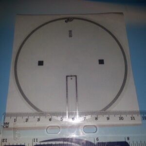 Model HF-1503-117-SLIX 111mm diameter coil on 117mm diameter Wet Inlay, 896 bits NXP ICODE SLIX ISO 15693 memory chip