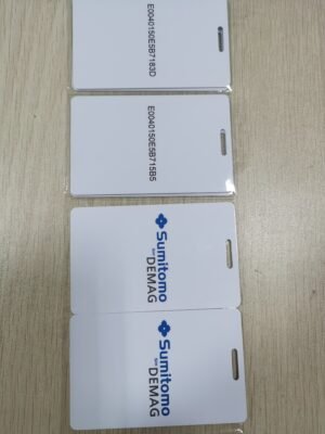 images Model P8654S-7017-H9 PVC Tag, Employee Badge w/top slot, 86x54mm w/70x17mm Alien 9962 Inlay & Higgs9 chip, UHF 902-928 MHz passive RFID