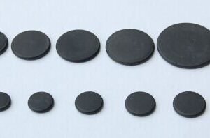 Model HF-1579-LD14-TB04K Laundry Tag, PPS + Epoxy, 14mm diameter, ST Microelectronics ST25TB04K memory chip, ISO 14443B 13.56 MHz