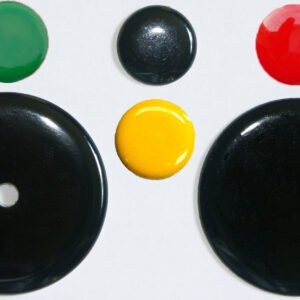 Model 1763-20-P/S-RW Potted Dome Epoxy Tag w/peel & stick, 20mm diameter x 2mm, 125 KHz LF RFID