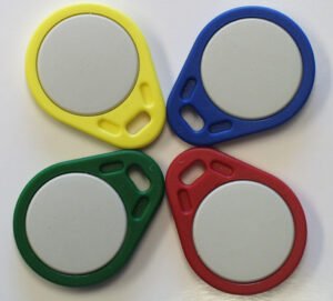 images Model HF-1568-06-Y-SLIX2 ABS Teardrop RFID Key Fob, Yellow, 2528 bits NXP ICODE SLIX2 ISO 15693 memory chip