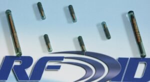 images Model 1775-434-RW-SA Glass Ampoule Tag, 4mm diameter x 34mm, 125 KHz LF RFID Tag
