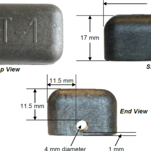 Model A5027M-HT ABS/Nylon High Temp 300C Tag, Metal Mount, charcoal, 50x27x17mm, UHF 902-928 MHz passive RFID
