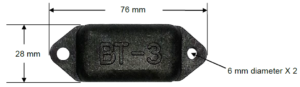 images Model A7628M-HT ABS/Nylon High Temp 300C Tag, Metal Mount, charcoal, 76x28x17mm, UHF 902-928 MHz passive RFID