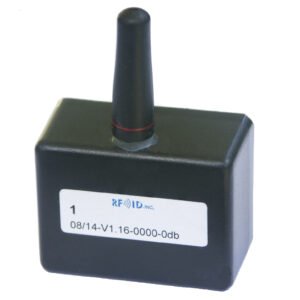 Model AT-OM Omni-Directional Active RFID Tag, w/external stubby Antenna, IP69 Weatherproof, Programmed for Auto Tuning