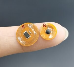 images Model HF-1500-10P/S-MC1K, FPC Tag Tag w/peel & stick backing, 10mm diameter, 1k bits NXP Mifare Classic EV1 1k S50 ISO 14443 memory chip