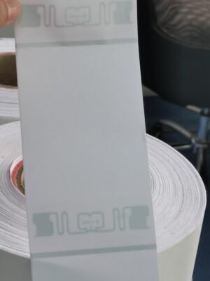 images Model P12676-H4 Paper Cage Card Tag, 126x76mm on roll, dry, Alien H4 chip, perforated w/demarcation lines, UHF 902-928 MHz passive RFID