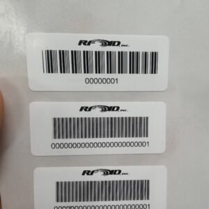 Model RS10225PP-U7 Polypropylene Label on Roll of 500 w/perforation & demarcation line, 102x25mm 4x1 inches, NXP U7 chip, UHF 902-928 MHz passive RFID