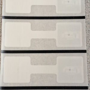 images Model RS7625-H4 Wraparound RFID Cable Label for 24mm diameter or less cabling/wiring, on roll of 2500, 76x25mm 80g coated label with 22.5x22.5mm model 9629 inlay, Alien Higgs 4 memory chip, UHF 902-928 MHz