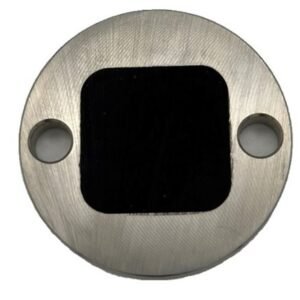 Model W4806M-HT Weldable Metal Mount Stainless Steel RFID Tag with 3.5mm diameter mounting holes, High Temp 300C Tag, 48mm diameter x 6mm tall, UHF 902-928 MHz