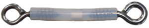 images Model S120-HT-H3 Eyelet Strap High Temp 250°C Tag, clear Teflon with internal Ceramic RFID module.