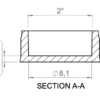 Model HF-1580-HE10-F08 Hard Epoxy Tag, 10x2mm, 8k bits Fudan FM11RF08 ISO 14443A memory chip, fully interchangeable with NXP Mifare EV1 S50 or S70