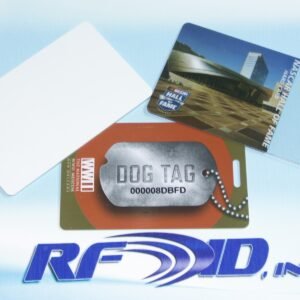 Model HF-1570-TS-SLIX RFID ISO Card, Personnel Badge, 86x54mm, top slot, 896 bits NXP ICODE SLIX ISO 15693 memory chip