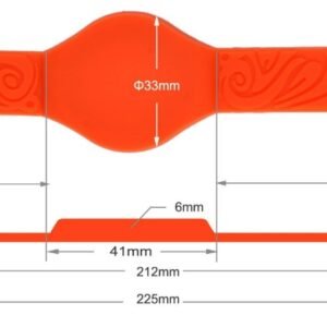 Model HF-1571-SH Silicon Hasp Wrist Band, available with ISO 15693 or 14443 NFC memory chip