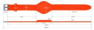 images Model HF-1571-SH Silicon Hasp Wrist Band, available with ISO 15693 or 14443 NFC memory chip